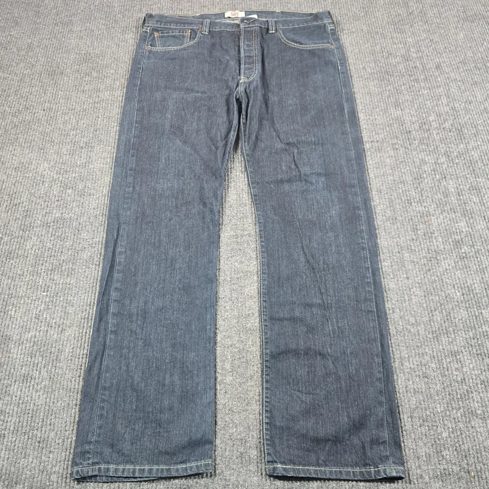 Levi's 501‎ Jeans Mens 38x32 Blue Straight Leg Regular Button Fly Denim